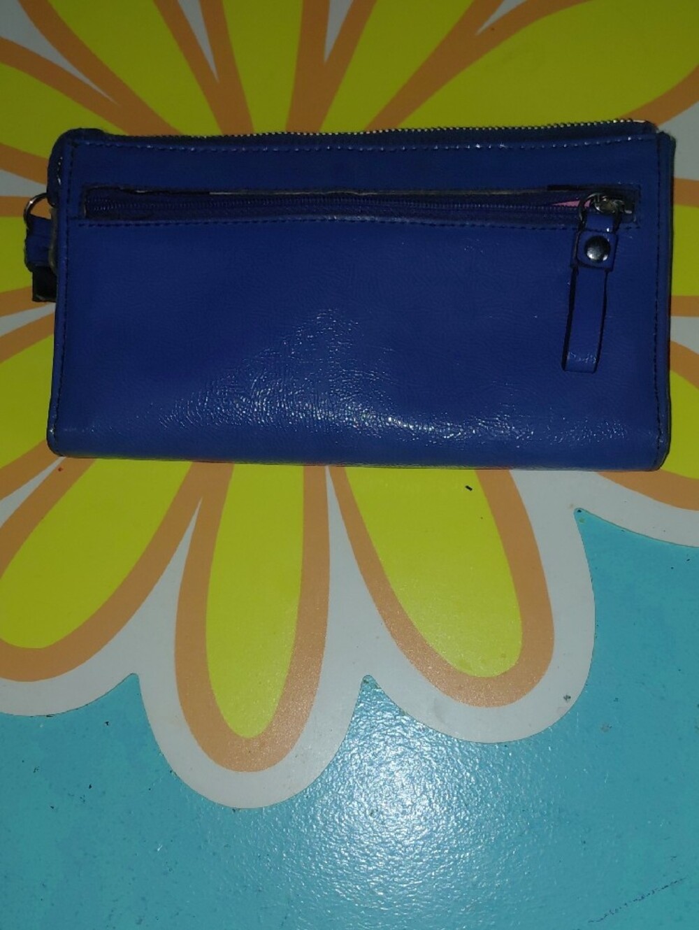 Coach Patent Leather Wristlet in Bright Blue - Picture 5 of 5